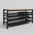 Longspan Work Bench - Steel Shelves
