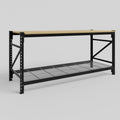 Longspan Work Bench - Steel Mesh Shelves