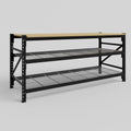 Longspan Work Bench - Steel Mesh Shelves