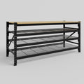 Longspan Work Bench - Steel Mesh Shelves