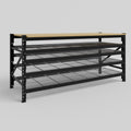Longspan Work Bench - Steel Mesh Shelves