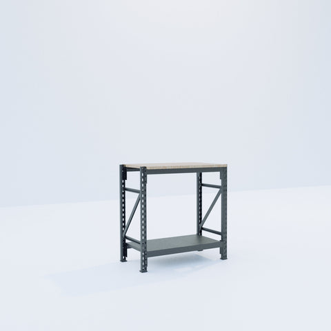 Longspan Work Bench - Steel Shelves