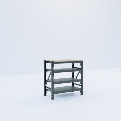 Longspan Work Bench - Steel Shelves