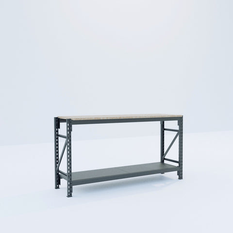 Longspan Work Bench - Steel Shelves