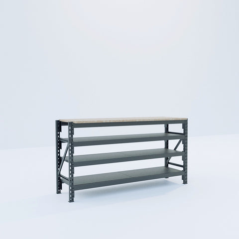 Longspan Work Bench - Steel Shelves