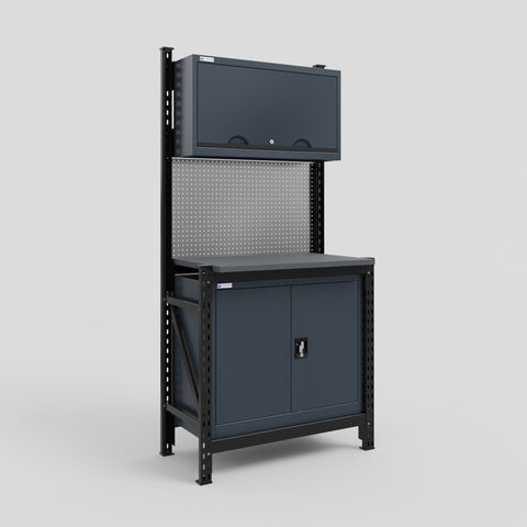 M1 Modular Work Bench - H2100mm x W1020mm | Laminate WBT | Dark Grey