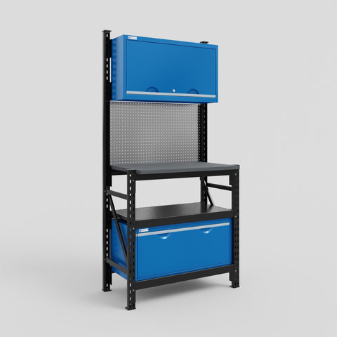 M1 Modular Work Bench - H2100mm x W1020mm | Laminate WBT | Blue