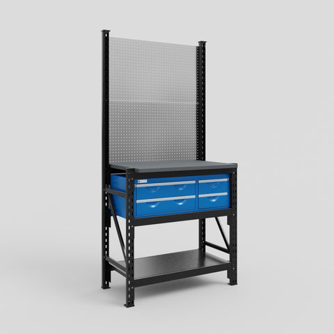M1 Modular Work Bench - H2100mm x W1020mm | Laminate WBT | Blue