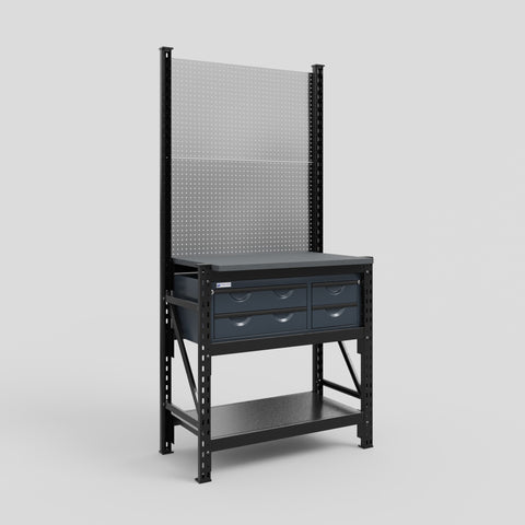 M1 Modular Work Bench - H2100mm x W1020mm | Laminate WBT | Dark Grey