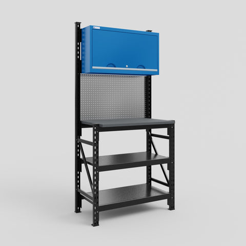 M1 Modular Work Bench - H2100mm x W1020mm | Laminate WBT | Blue
