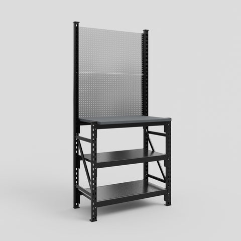 M1-2 Modular Work Bench - H2100mm x W1020mm | Laminate WBT | Dark Grey