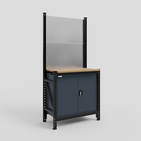 M1 Modular Work Bench - H2100mm x W1020mm | MDF WBT | Dark Grey