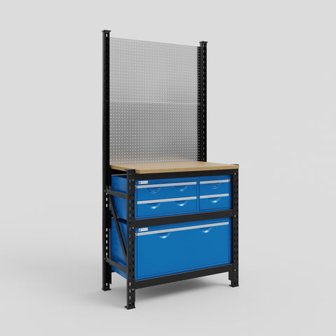 M1 Modular Work Bench - H2100mm x W1020mm | MDF WBT | Blue