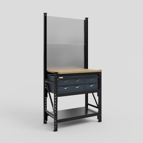 M1 Modular Work Bench - H2100mm x W1020mm | MDF WBT | Dark Grey