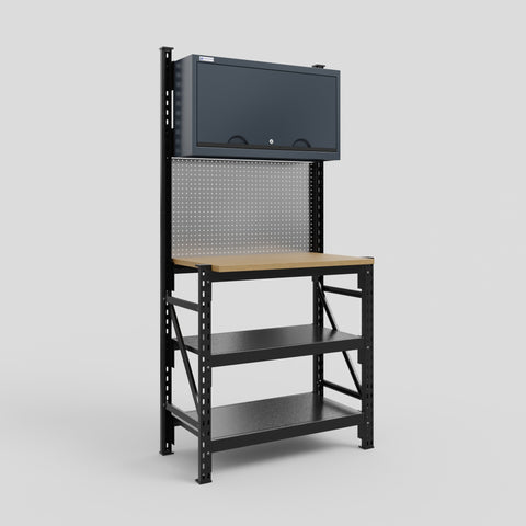 M1 Modular Work Bench - H2100mm x W1020mm | MDF WBT | Dark Grey