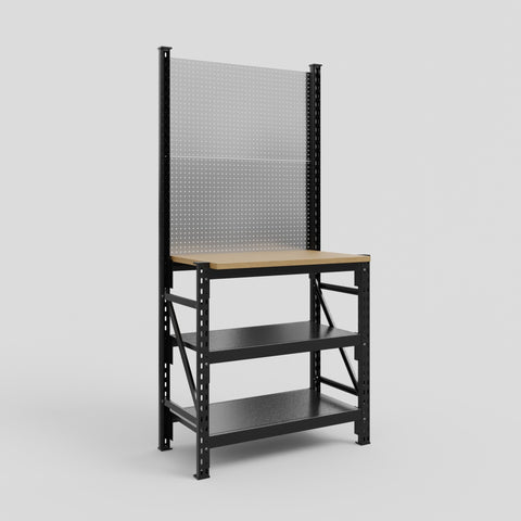 M1-2 Modular Work Bench - H2100mm x W1020mm | Stainless WBT | Dark Grey