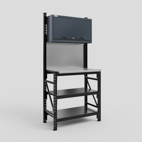 M1 Modular Work Bench - H2100mm x W1020mm | Stainless WBT | Dark Grey