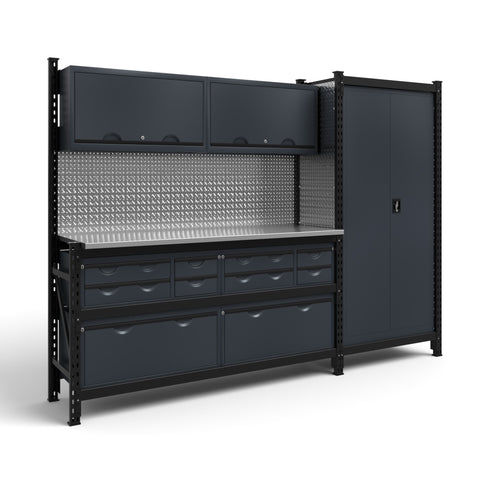 Module 10 with Overhead Cabinets - Fully Loaded Aluminium