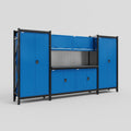 M121 Modular Work Bench - H2100mm x W3840mm | Laminate WBT | Blue