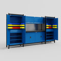 M121 Modular Work Bench - H2100mm x W3840mm | Laminate WBT | Blue