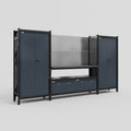 M121 Modular Work Bench - H2100mm x W3840mm | Laminate WBT | Dark Grey