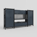 M121 Modular Work Bench - H2100mm x W3840mm | Laminate WBT | Dark Grey