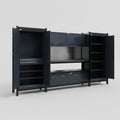 M121 Modular Work Bench - H2100mm x W3840mm | Laminate WBT | Dark Grey