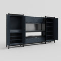 M121 Modular Work Bench - H2100mm x W3840mm | Laminate WBT | Dark Grey