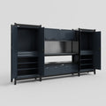 M121 Modular Work Bench - H2100mm x W3840mm | Laminate WBT | Dark Grey