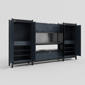 M121 Modular Work Bench - H2100mm x W3840mm | Laminate WBT | Dark Grey