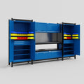 M121 Modular Work Bench - H2100mm x W3840mm | Laminate WBT | Blue