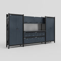M121 Modular Work Bench - H2100mm x W3840mm | Laminate WBT | Dark Grey