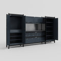 M121 Modular Work Bench - H2100mm x W3840mm | Laminate WBT | Dark Grey