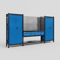 M121 Modular Work Bench - H2100mm x W3840mm | Laminate WBT | Blue