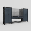 M121 Modular Work Bench - H2100mm x W3840mm | Laminate WBT | Dark Grey