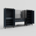 M121 Modular Work Bench - H2100mm x W3840mm | Laminate WBT | Dark Grey