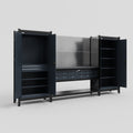 M121 Modular Work Bench - H2100mm x W3840mm | Laminate WBT | Dark Grey