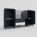 M121 Modular Work Bench - H2100mm x W3840mm | Laminate WBT | Dark Grey