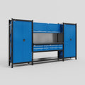 M121 Modular Work Bench - H2100mm x W3840mm | Laminate WBT | Blue