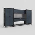 M121 Modular Work Bench - H2100mm x W3840mm | Laminate WBT | Dark Grey