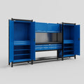 M121 Modular Work Bench - H2100mm x W3840mm | Laminate WBT | Blue