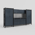 M121 Modular Work Bench - H2100mm x W3840mm | Laminate WBT | Dark Grey