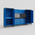 M121 Modular Work Bench - H2100mm x W3840mm | Laminate WBT | Blue