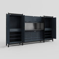 M121 Modular Work Bench - H2100mm x W3840mm | Laminate WBT | Dark Grey