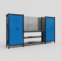 M121 Modular Work Bench - H2100mm x W3840mm | Laminate WBT | Blue