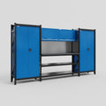 M121 Modular Work Bench - H2100mm x W3840mm | Laminate WBT | Blue
