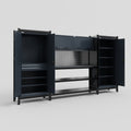 M121 Modular Work Bench - H2100mm x W3840mm | Laminate WBT | Dark Grey
