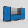 M121 Modular Work Bench - H2100mm x W3840mm | MDF WBT | Blue