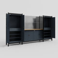 M121 Modular Work Bench - H2100mm x W3840mm | MDF WBT | Dark Grey