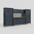 M121 Modular Work Bench - H2100mm x W3840mm | MDF WBT | Dark Grey